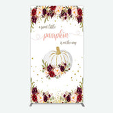 Lofaris Pumpkin On The Way Floral Baby Shower Rectangle Backdrop