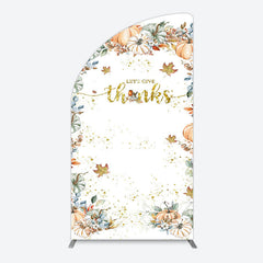 Lofaris Pumpkins Maple Leaves Thanksgiving Day Arch Backdrop