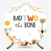 Lofaris Puppy Park Bad Two The Bone Round Birthday Backdrop
