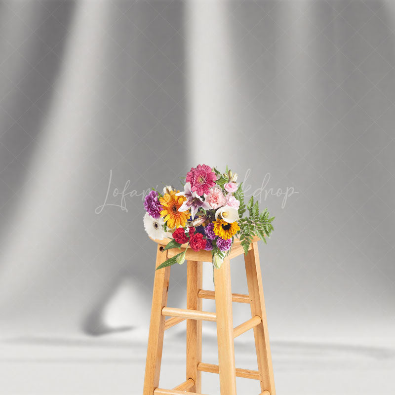 Lofaris Pure White Wrinkled Pattern Photography Backdrop