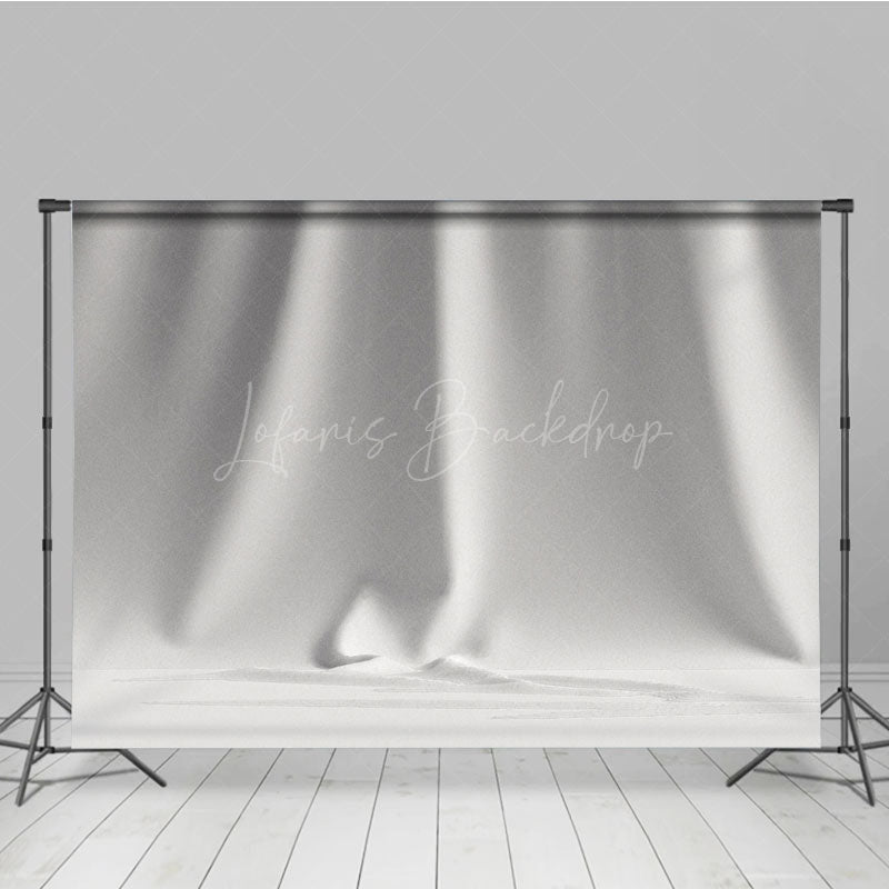 Lofaris Pure White Wrinkled Pattern Photography Backdrop