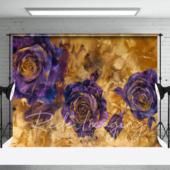 Lofaris Purple Abstract Rose Gold Textured Photo Backdrop
