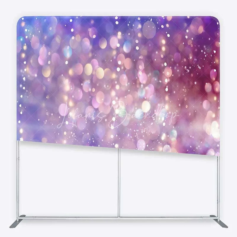 Lofaris Purple and Pink Bokeh Tension Fabric Backdrop Glowing Particles Photography Studio Background