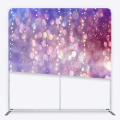 Lofaris Purple and Pink Bokeh Tension Fabric Backdrop Glowing Particles Photography Studio Background