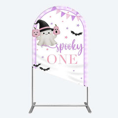 Lofaris Purple Boo Spooky One Halloween Birthday Arch Backdrop