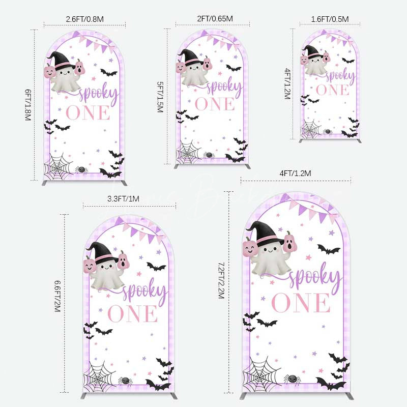 Lofaris Purple Boo Spooky One Halloween Birthday Arch Backdrop
