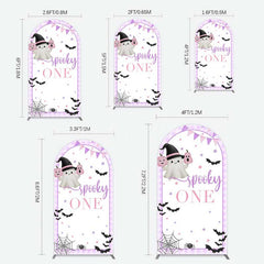 Lofaris Purple Boo Spooky One Halloween Birthday Arch Backdrop