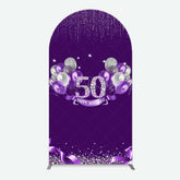 Lofaris Purple Diamonds Women Birthday Arch Backdrop
