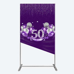 Lofaris Purple Diamonds Women Birthday Rectangle Backdrop