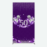 Lofaris Purple Diamonds Women Birthday Rectangle Backdrop