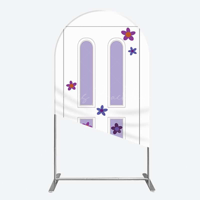 Lofaris Purple Floral Decor Door Birthday Arch Backdrop