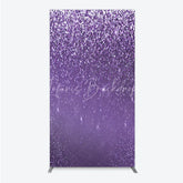 Lofaris Purple Glitter Sparkle Rectangle Backdrop for Birthday or Wedding Glam Bling Effect Sweet 16 Party Photo Booth