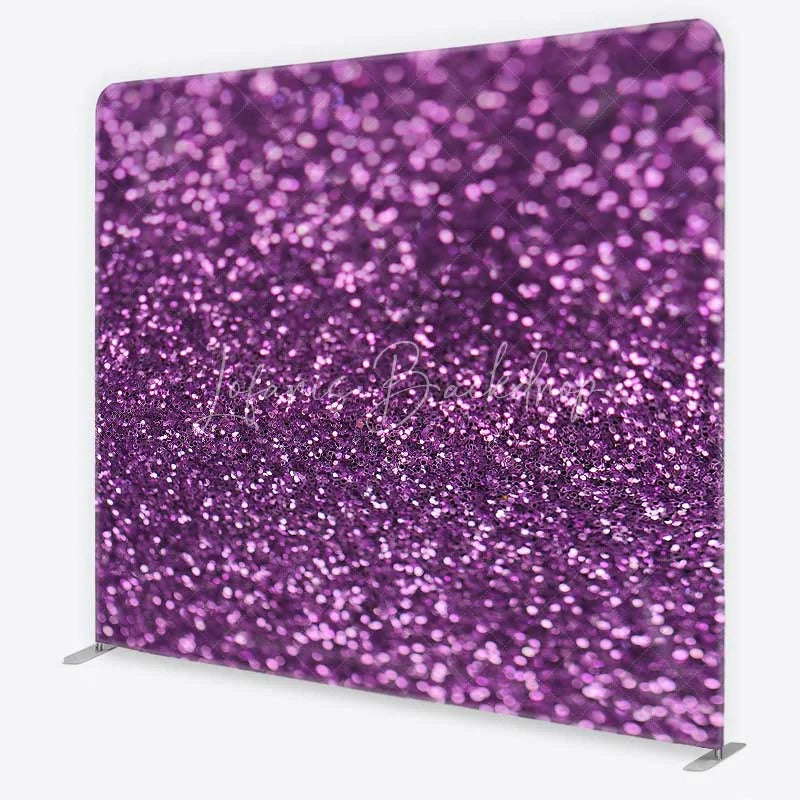 Lofaris Purple Glitter Tension Fabric Backdrop Shimmering Royal Photography Studio Background