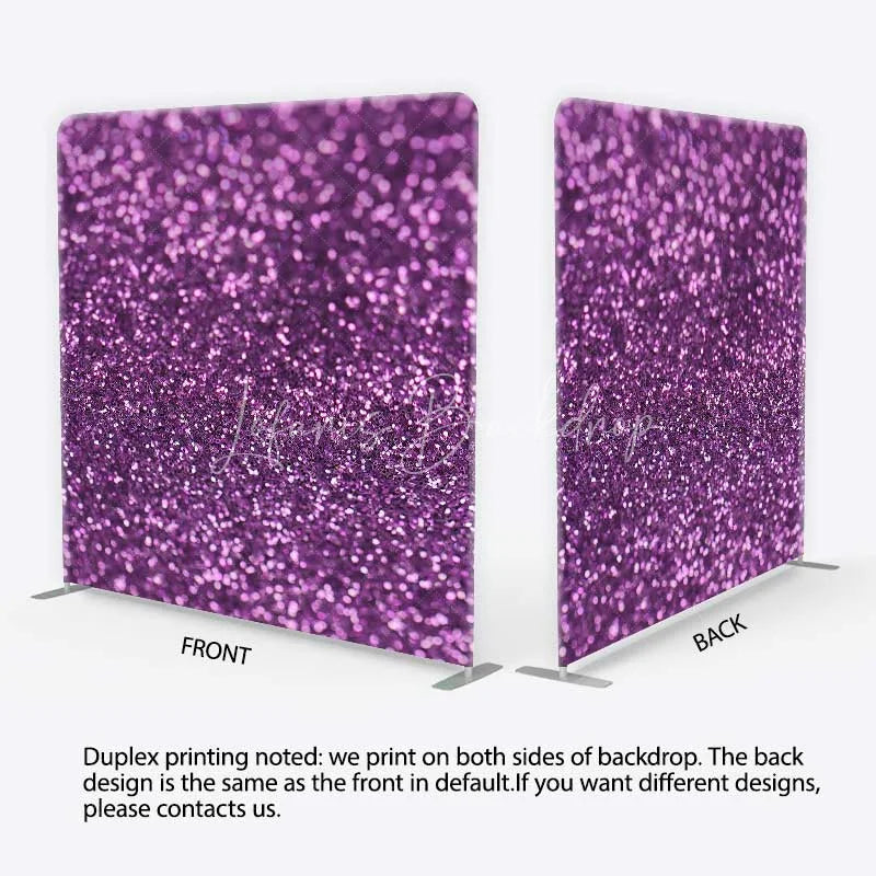 Lofaris Purple Glitter Tension Fabric Backdrop Shimmering Royal Photography Studio Background