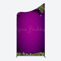 Lofaris Purple Green Pine Leaf Bells Christmas Arch Backdrop