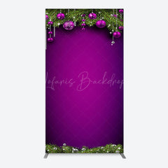 Lofaris Purple Green Pine Leaf Bells Christmas Arch Backdrop
