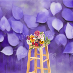 Lofaris Purple Leaves Oil Painting Backdrop Violet Monochrome Foliage Art Background Moody Photography Studio Prop