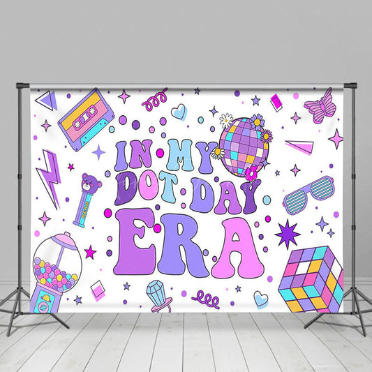 Lofaris Purple Musical Groovy In My Dot Day Era Backdrop