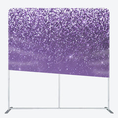 Lofaris Purple Silver Glitter Party Pillow Cover Backdrop