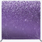 Lofaris Purple Silver Glitter Party Pillow Cover Backdrop