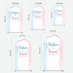 Lofaris Putters Pearls Dots Baby Gender Reveal Arch Backdrop