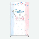 Lofaris Putters Pearls Dots Baby Gender Reveal Rectangle Backdrop