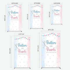 Lofaris Putters Pearls Dots Baby Gender Reveal Rectangle Backdrop