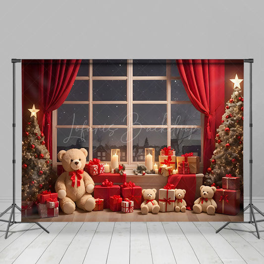 Lofaris Quiet Night Gift Window Celebrate Christmas Backdrop