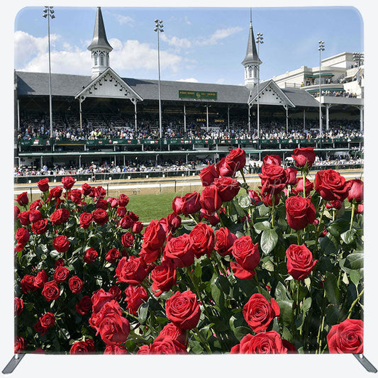 Lofaris Racecourse Rose Kentucky Derby Pillow Case Backdrop