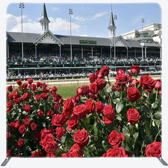 Lofaris Racecourse Rose Kentucky Derby Pillow Case Backdrop