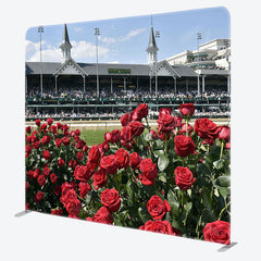Lofaris Racecourse Rose Kentucky Derby Pillow Case Backdrop