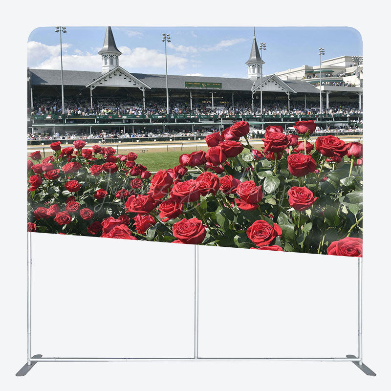 Lofaris Racecourse Rose Kentucky Derby Pillow Case Backdrop