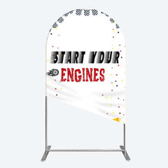 Lofaris Racing Start Engines Boy Birthday Arch Backdrop