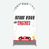 Lofaris Racing Start Engines Boy Birthday Arch Backdrop