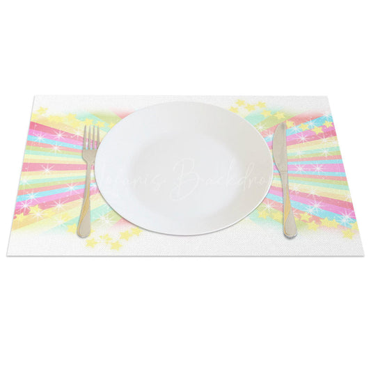 Lofaris Radiant Rainbow Glow Party Decor Set of 4 Placemats