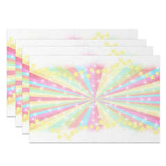 Lofaris Radiant Rainbow Glow Party Decor Set of 4 Placemats