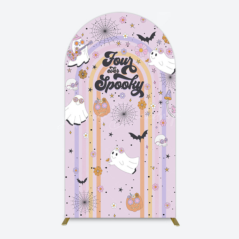 Lofaris Rainbow Arch Halloween Four Ever Spooky Backdrop