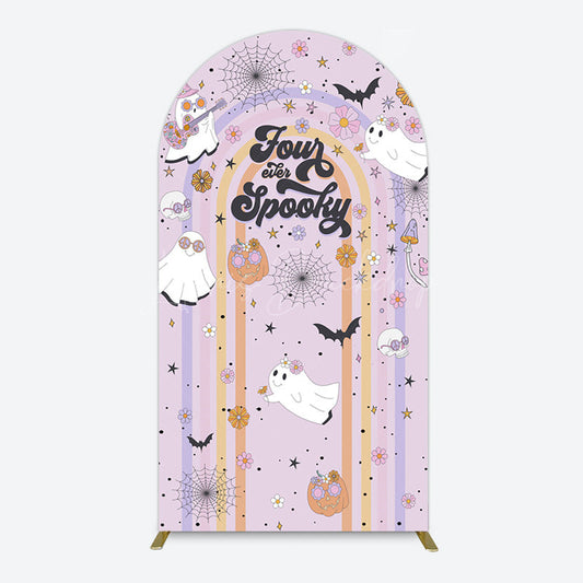 Lofaris Rainbow Arch Halloween Four Ever Spooky Backdrop