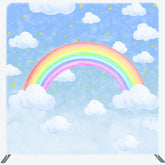 Lofaris Rainbow Cloud Starry Night Square Tension Backdrop
