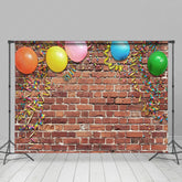 Lofaris Rainbow Color Ribbons Balloon Photography Backdrop