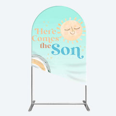 Lofaris Rainbow Here Comes The Sun Baby Shower Arch Backdrop