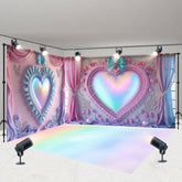 Lofaris Rainbow Princess Fairy Heart Mirror Room Set Backdrop