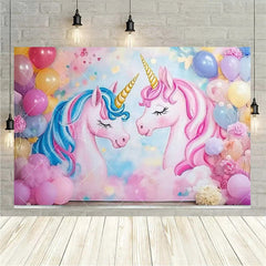 Lofaris Rainbow Unicorn Birthday Backdrop Magical Fantasy Party Girly Photo Booth Background Decor