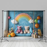 Lofaris Rainbow Wall Balloons Fairy Cake Smash Backdrop