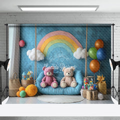 Lofaris Rainbow Wall Balloons Fairy Cake Smash Backdrop