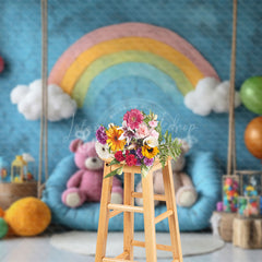 Lofaris Rainbow Wall Balloons Fairy Cake Smash Backdrop