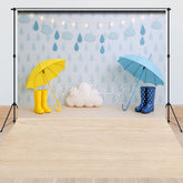 Lofaris Rainy Day Light Wooden Photography Combo Set Backdrop