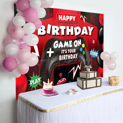 Lofaris Red Black Balloons Game On Its Your Birthday Backdrop