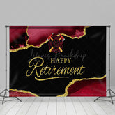 Lofaris Red Black Gold Marbled Firedept Retirement Backdrop