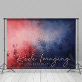 Lofaris Red Blue Foggy Mystic Florals Fine Art Photo Backdrop